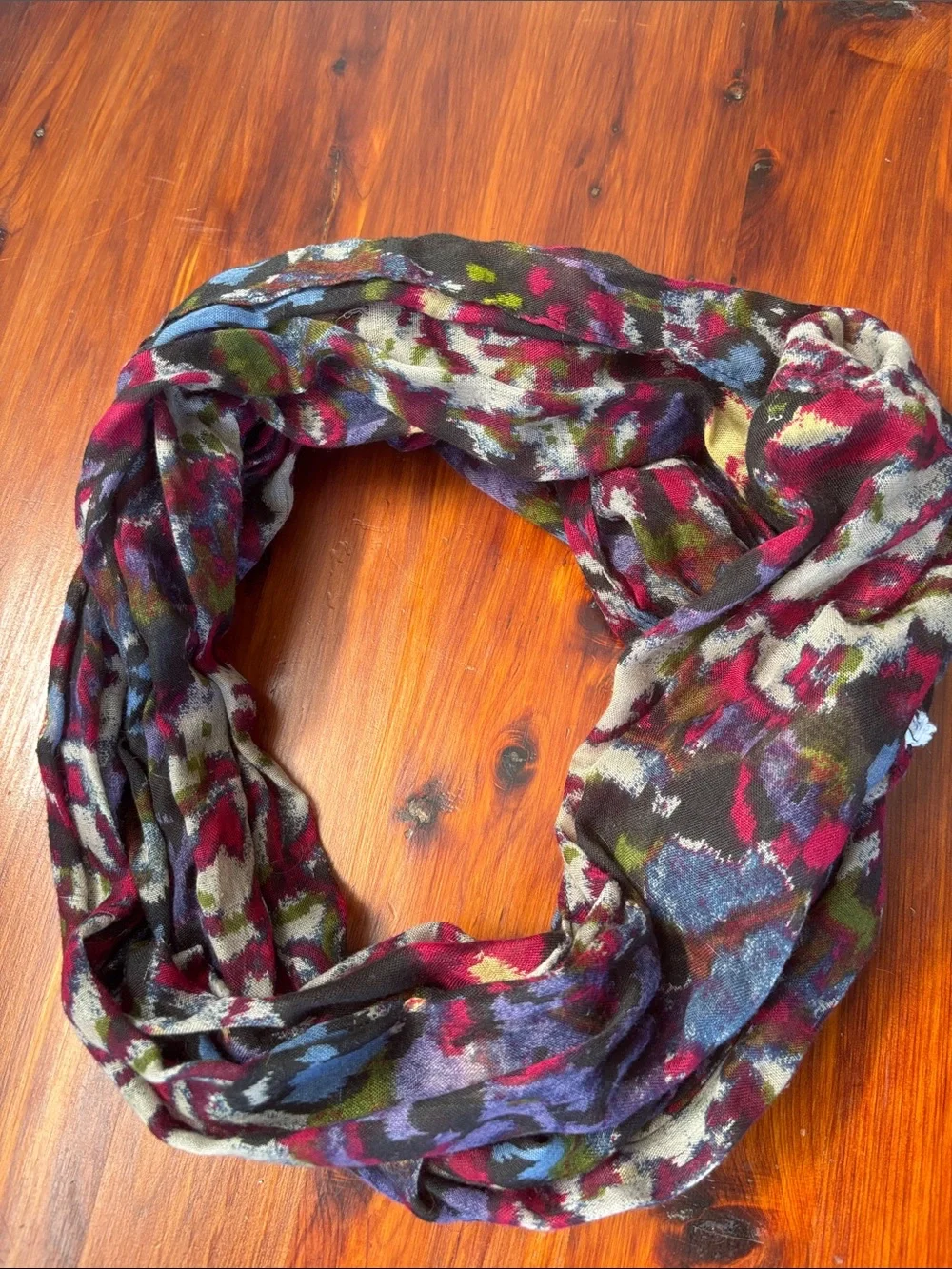 Earth colored infinity scarf